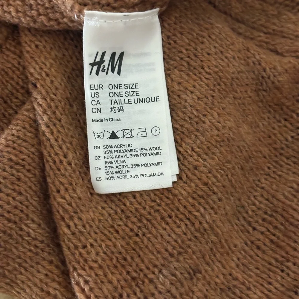 H&M Chestnut Brown Soft Knit Wide Infinity Scarf